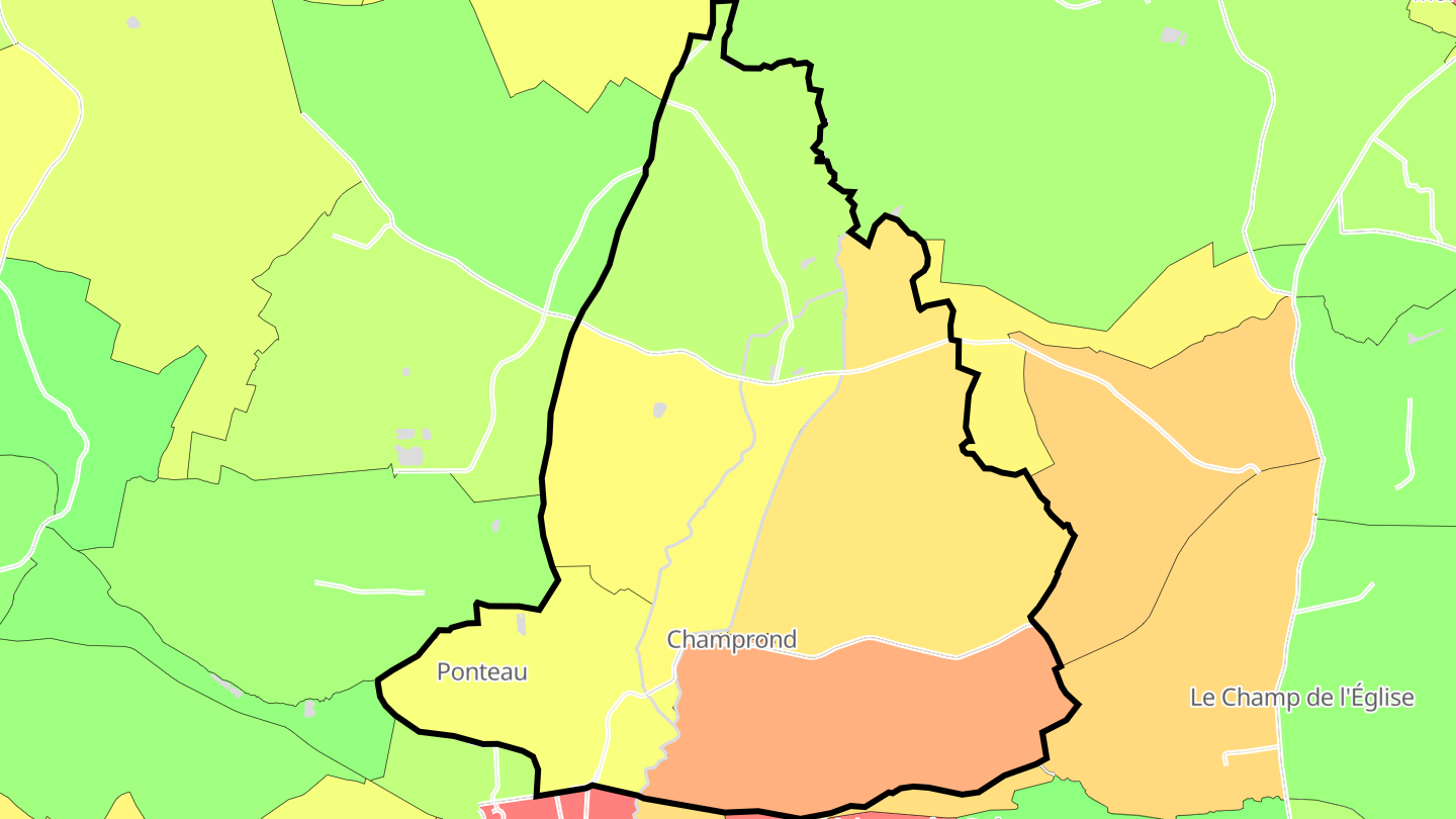 Carte des prix de l'immobilier Champrond