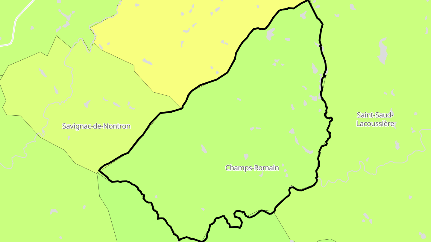 Carte des prix de l'immobilier Champs-Romain