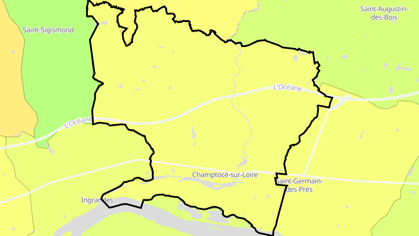 Carte des prix de l'immobilier Champtocé-sur-Loire