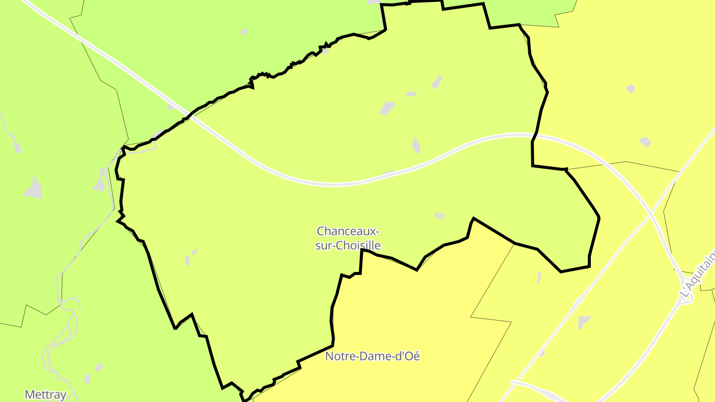 Carte des prix de l'immobilier Chanceaux-sur-Choisille