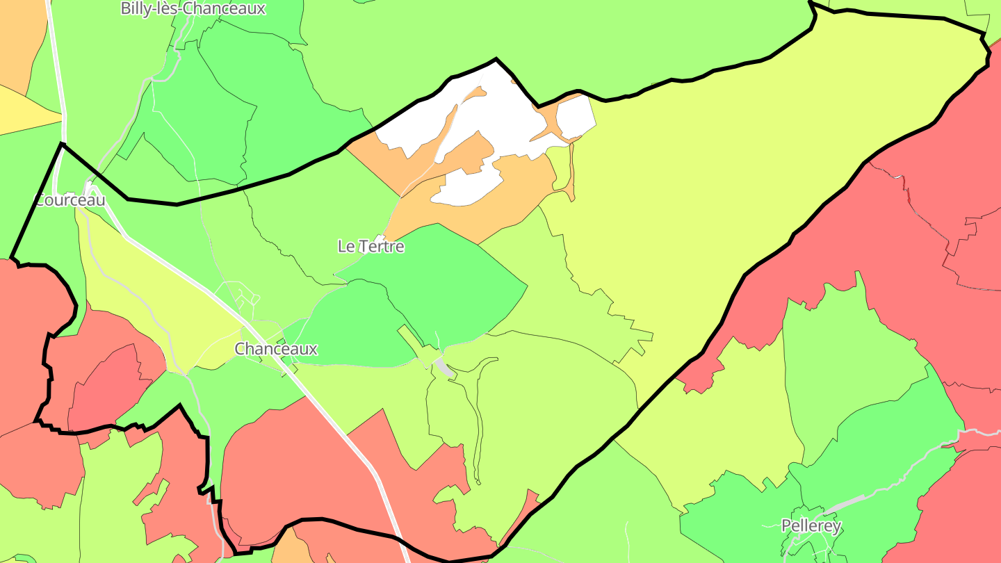Carte des prix de l'immobilier Chanceaux