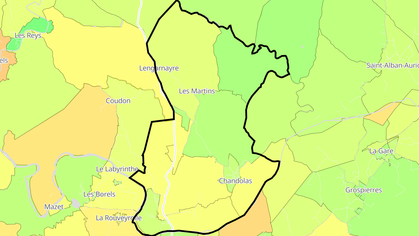 Carte des prix de l'immobilier Chandolas