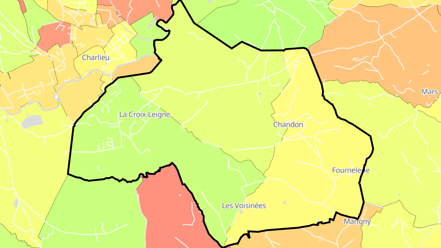 Carte des prix de l'immobilier Chandon