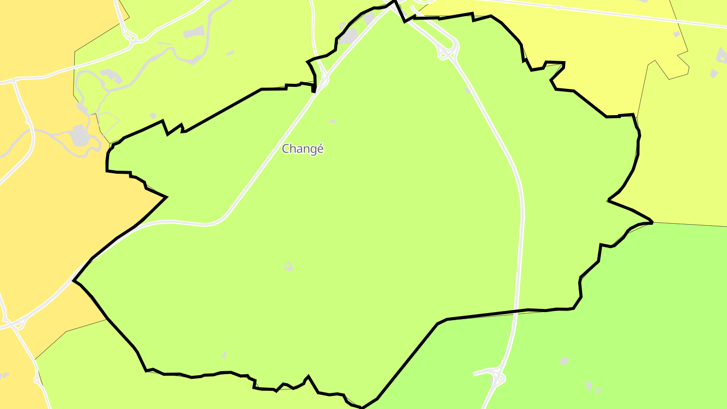 Carte des prix de l'immobilier Changé