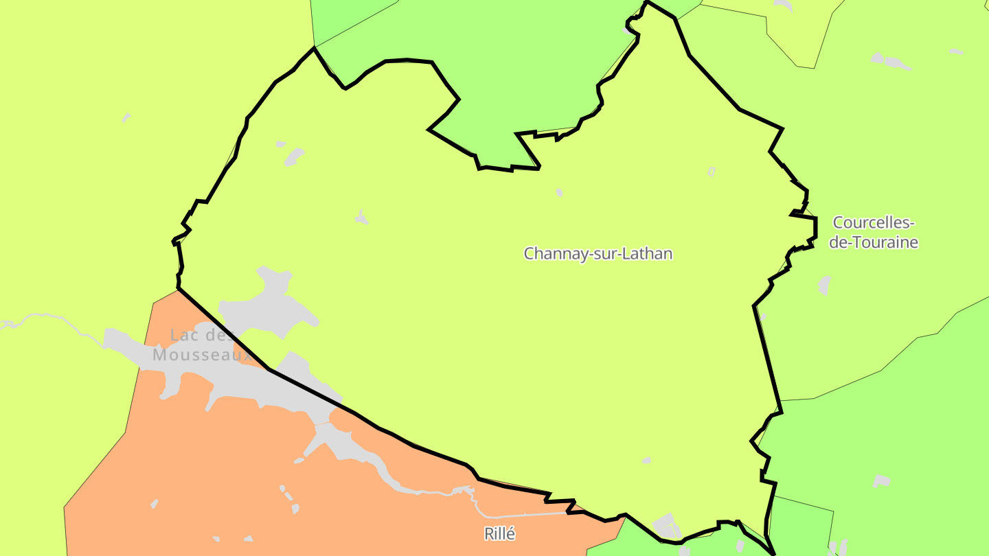 Carte des prix de l'immobilier Channay-sur-Lathan