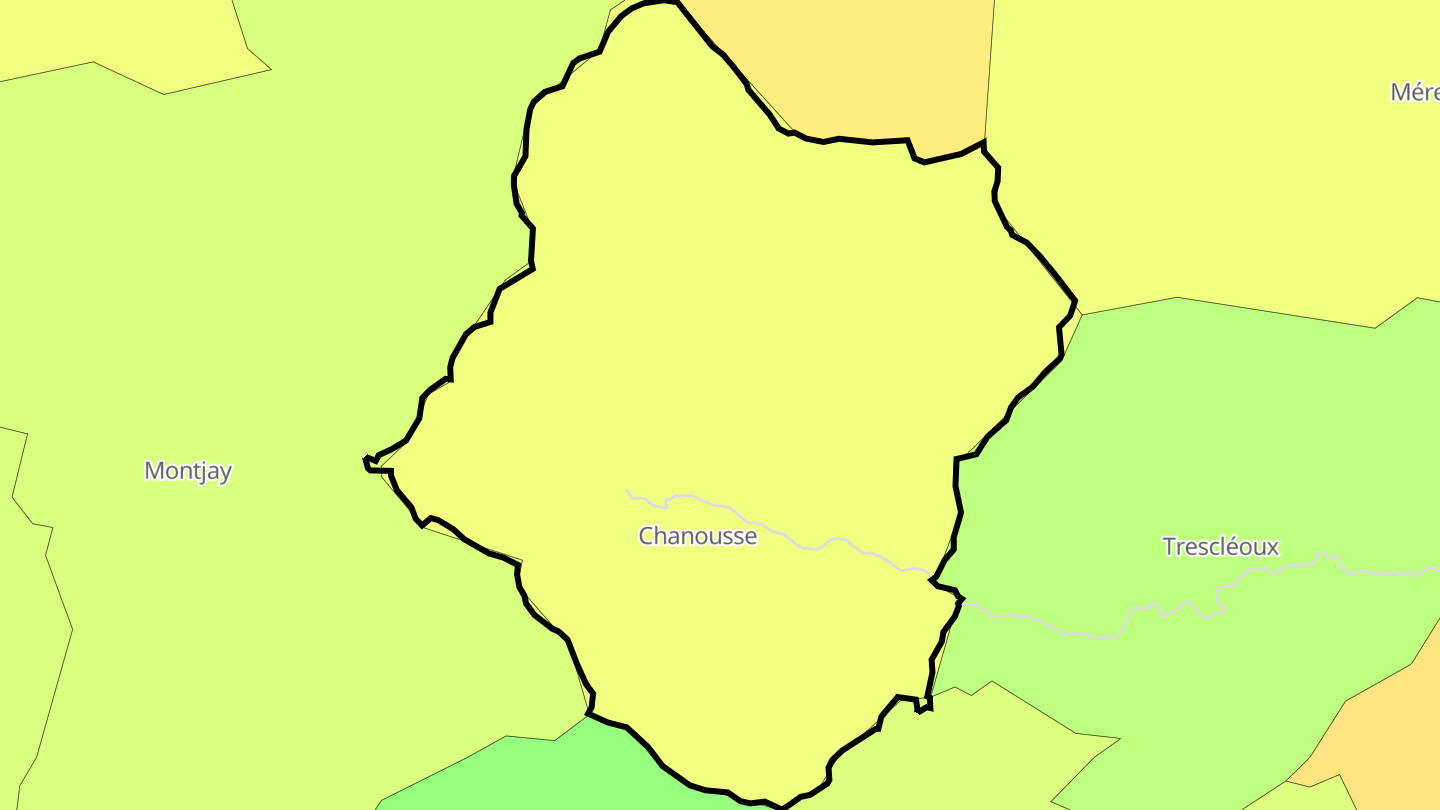Carte des prix de l'immobilier Chanousse
