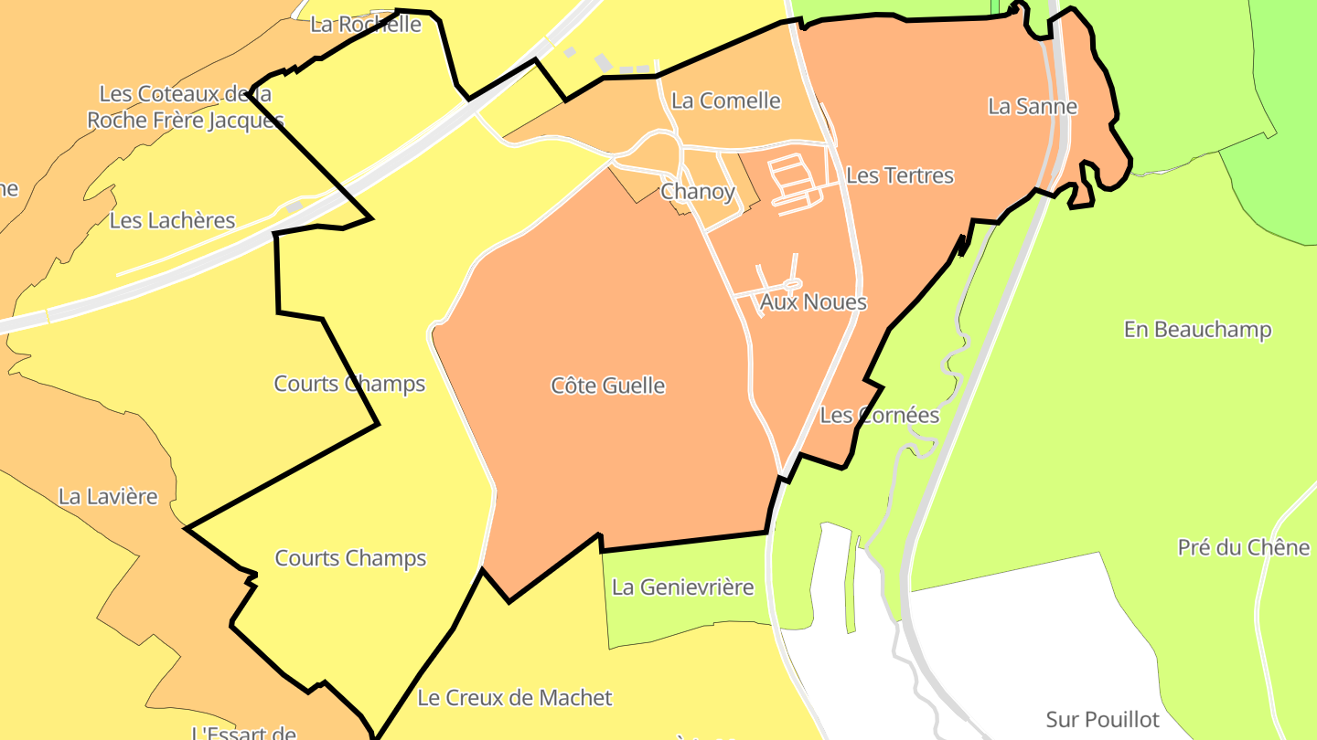 Carte des prix de l'immobilier Chanoy