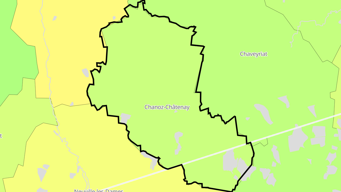 Carte des prix de l'immobilier Chanoz-Châtenay