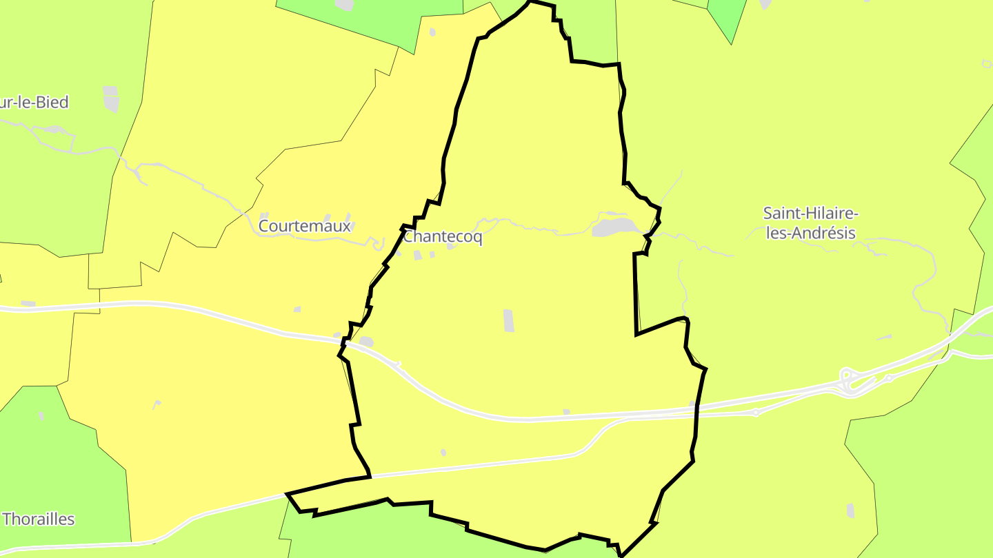 Carte des prix de l'immobilier Chantecoq