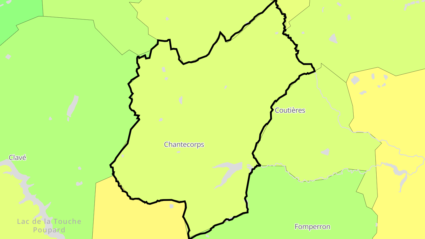 Carte des prix de l'immobilier Chantecorps