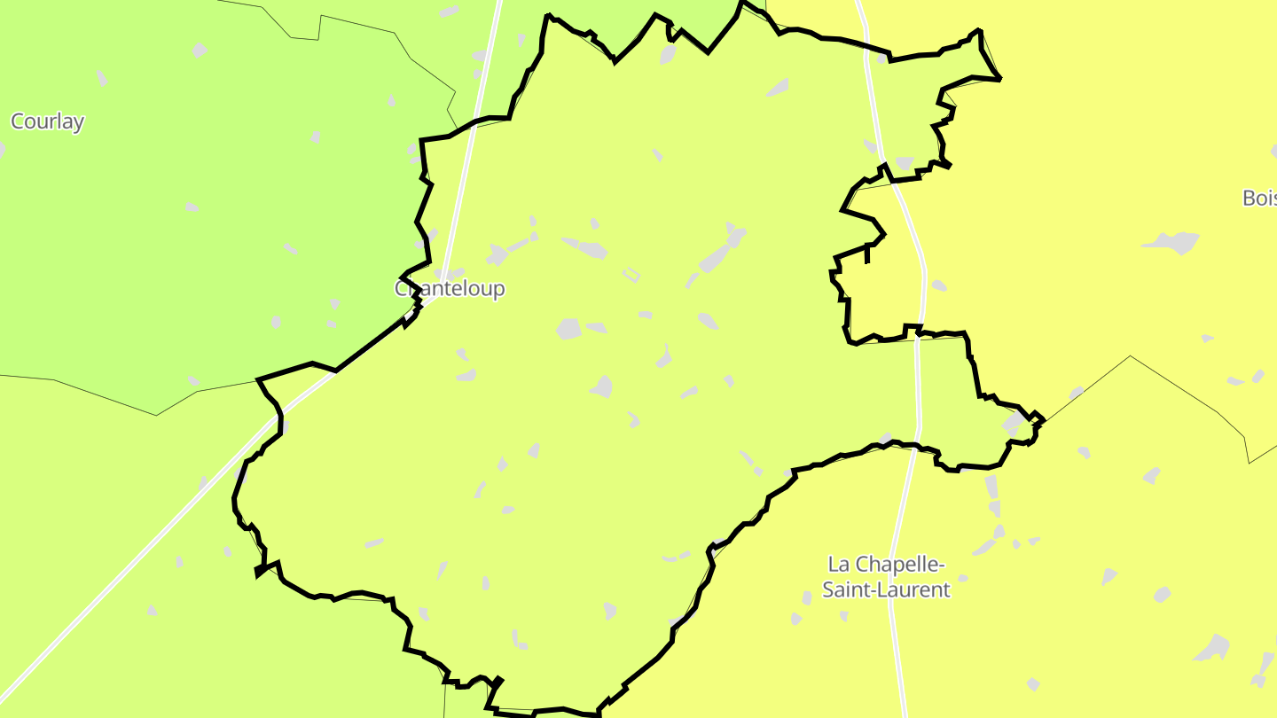 Carte des prix de l'immobilier Chanteloup