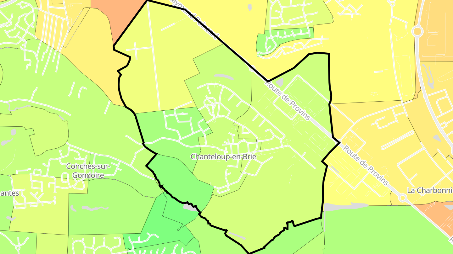 Carte des prix de l'immobilier Chanteloup-en-Brie