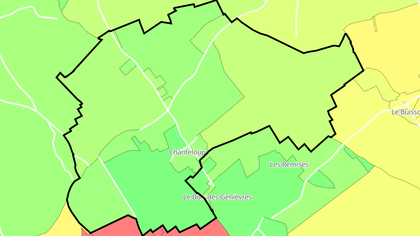 Carte des prix de l'immobilier Chanteloup