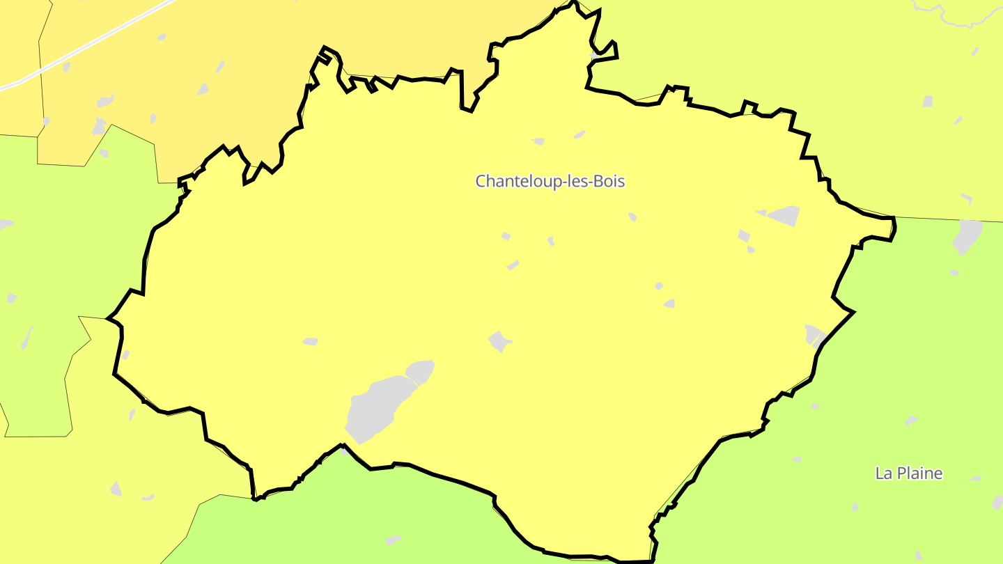 Carte des prix de l'immobilier Chanteloup-les-Bois