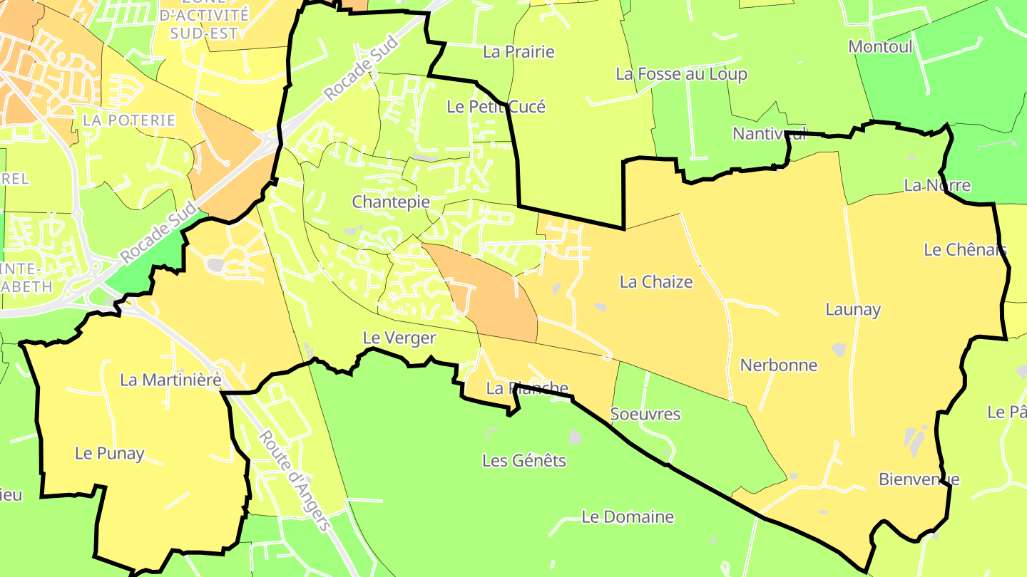 Carte des prix de l'immobilier Chantepie