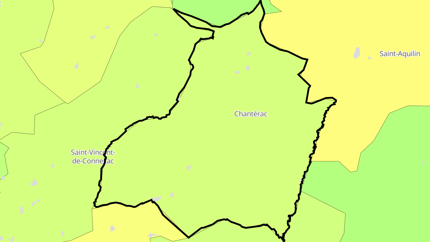 Carte des prix de l'immobilier Chantérac