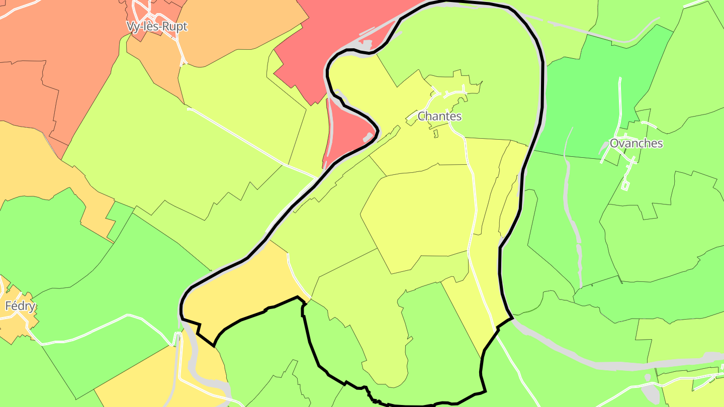 Carte des prix de l'immobilier Chantes