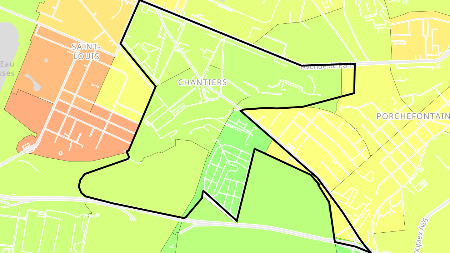 Carte des prix de l'immobilier Chantiers