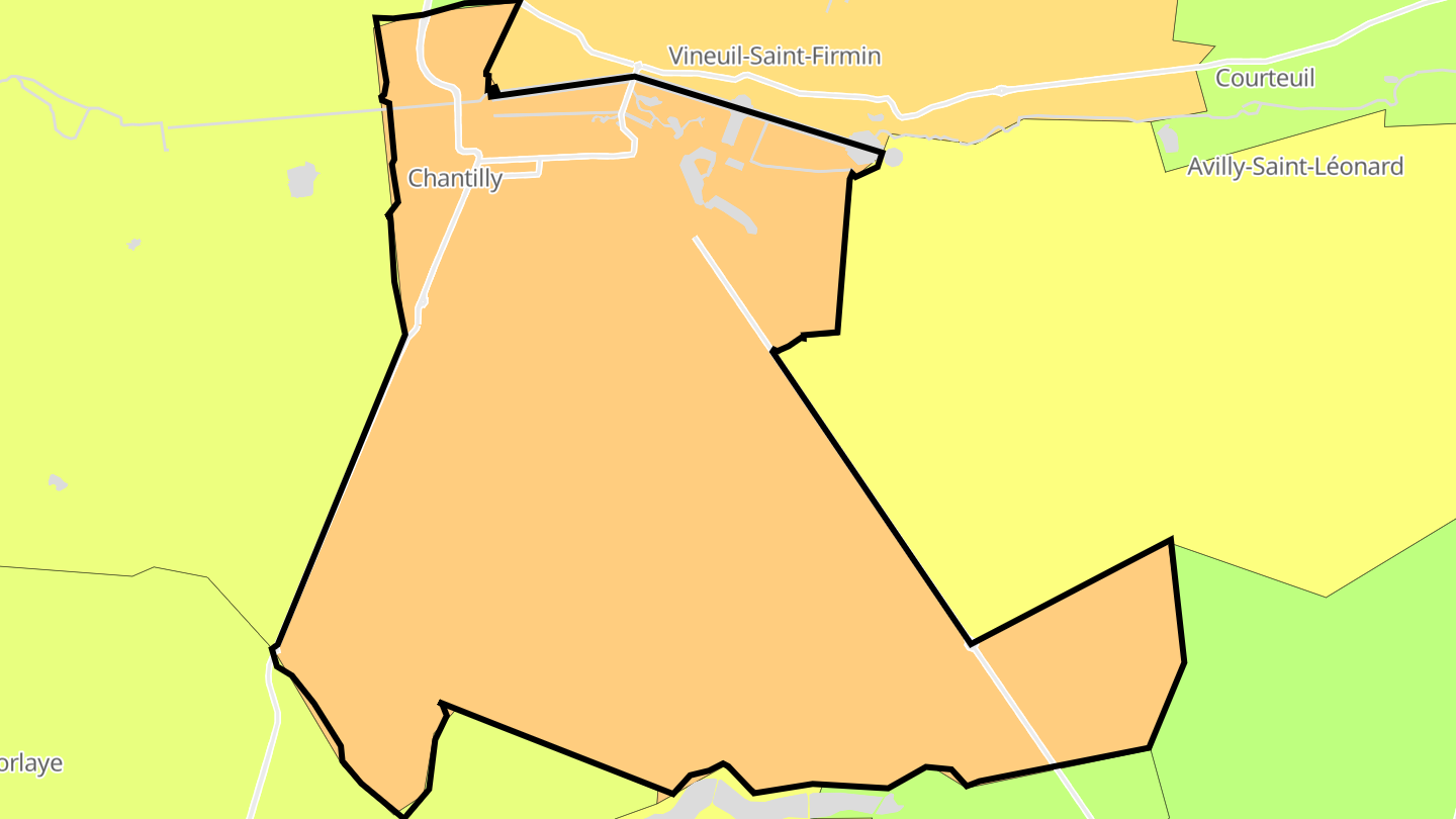 Carte des prix de l'immobilier Chantilly