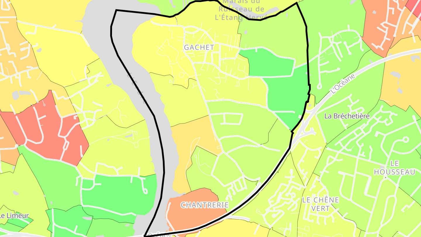 Carte des prix de l'immobilier Chantrerie - Gachet