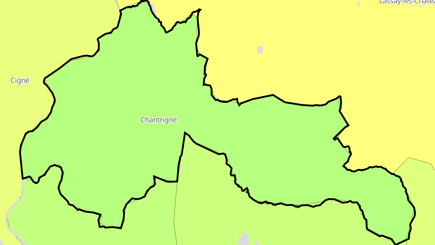 Carte des prix de l'immobilier Chantrigné