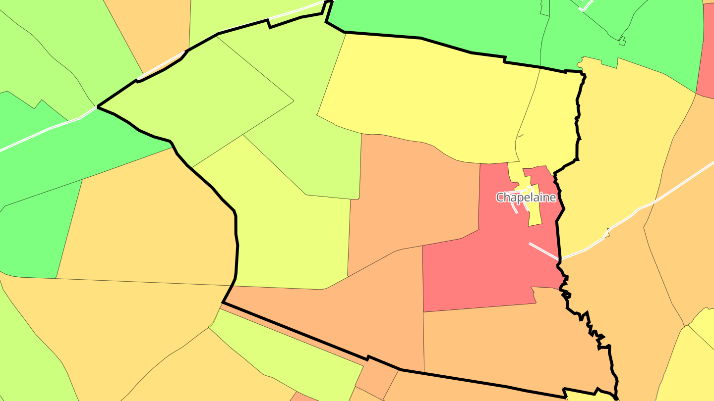 Carte des prix de l'immobilier Chapelaine