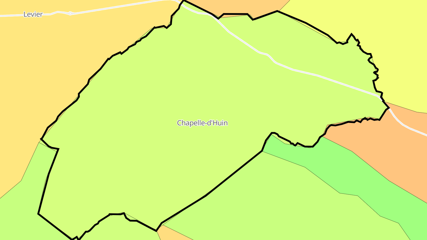 Carte des prix de l'immobilier Chapelle-d'Huin