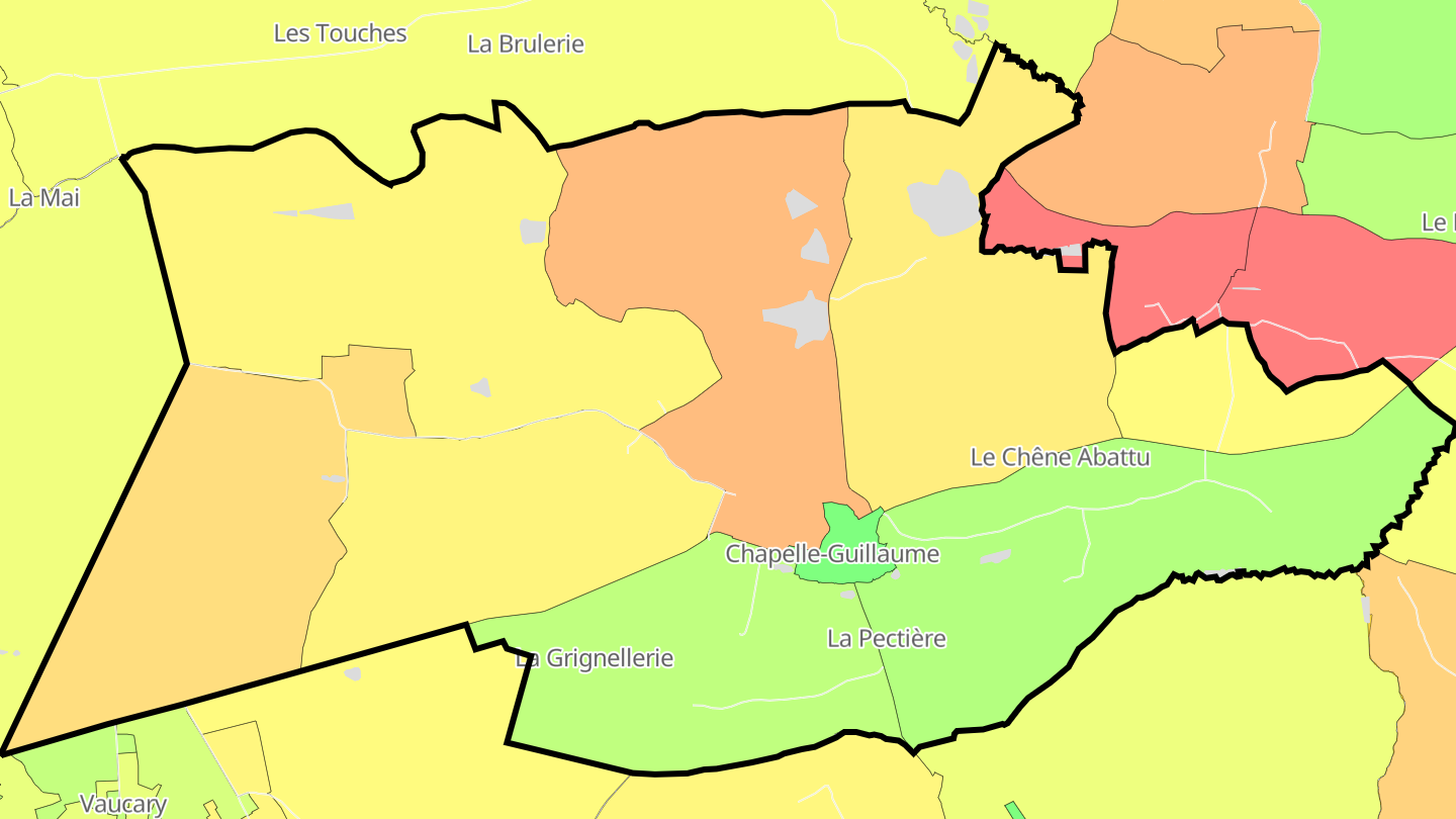 Carte des prix de l'immobilier Chapelle-Guillaume
