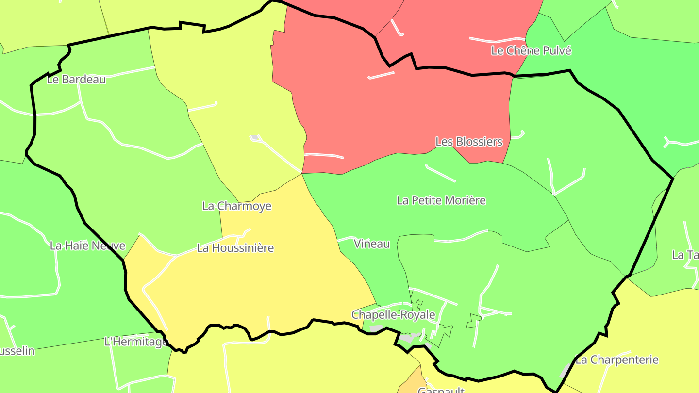 Carte des prix de l'immobilier Chapelle-Royale