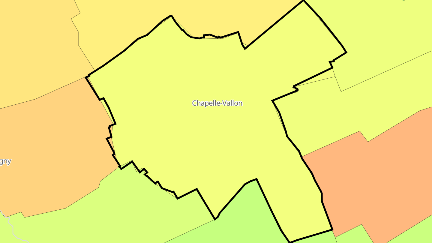 Carte des prix de l'immobilier Chapelle-Vallon