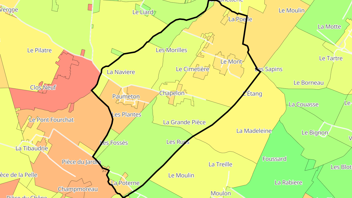 Carte des prix de l'immobilier Chapelon