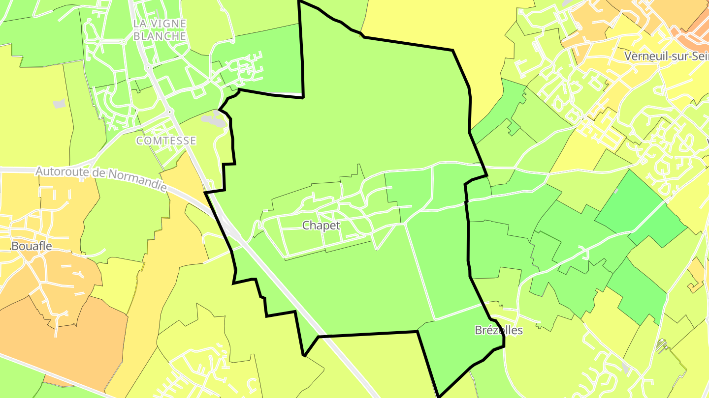 Carte des prix de l'immobilier Chapet