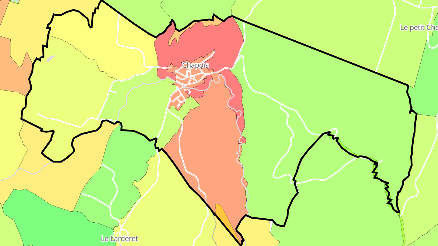 Carte des prix de l'immobilier Chapois