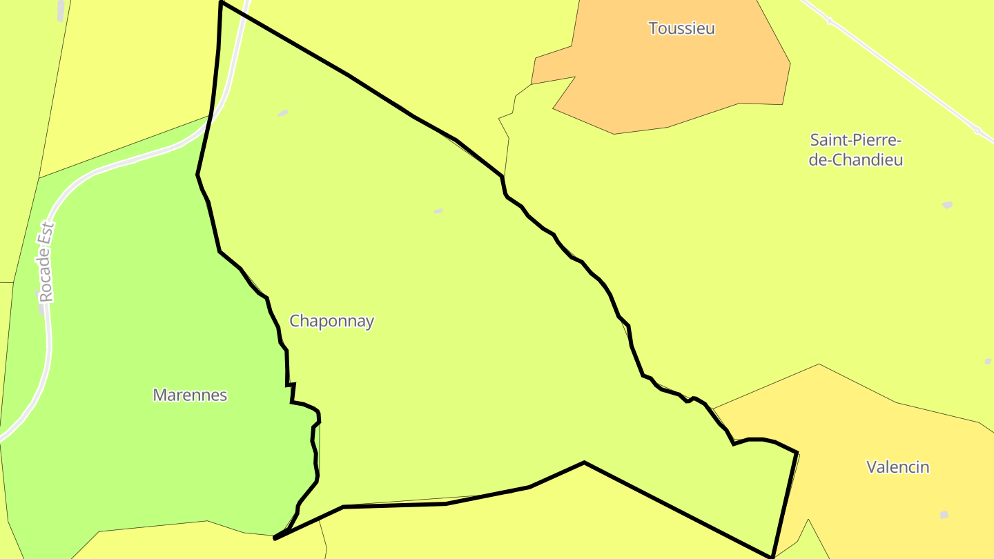 Carte des prix de l'immobilier Chaponnay