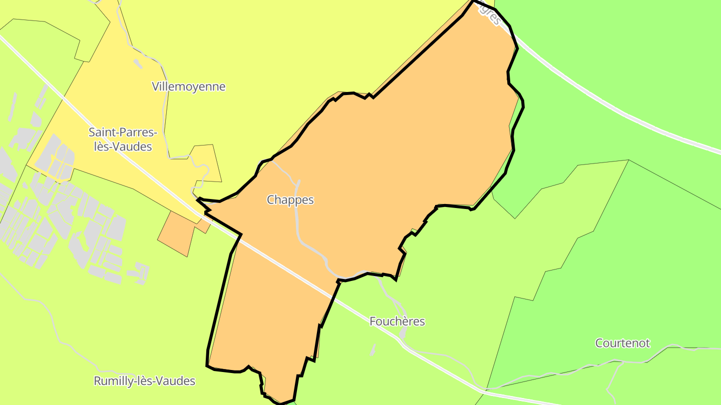Carte des prix de l'immobilier Chappes