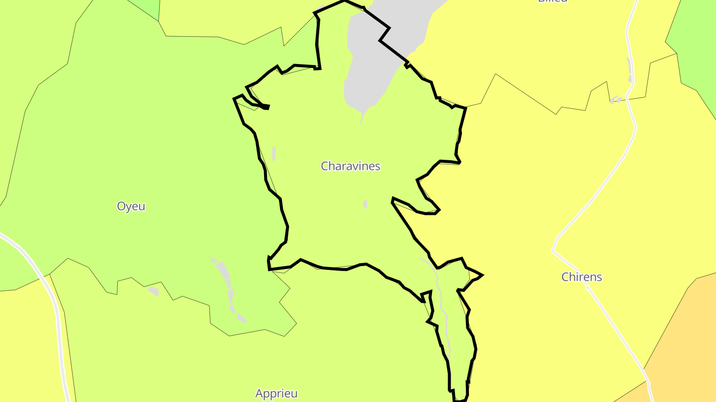 Carte des prix de l'immobilier Charavines