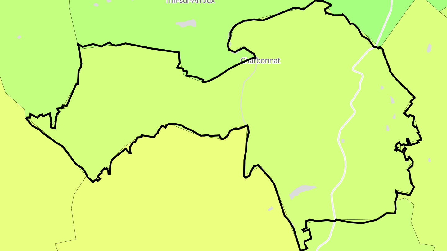 Carte des prix de l'immobilier Charbonnat