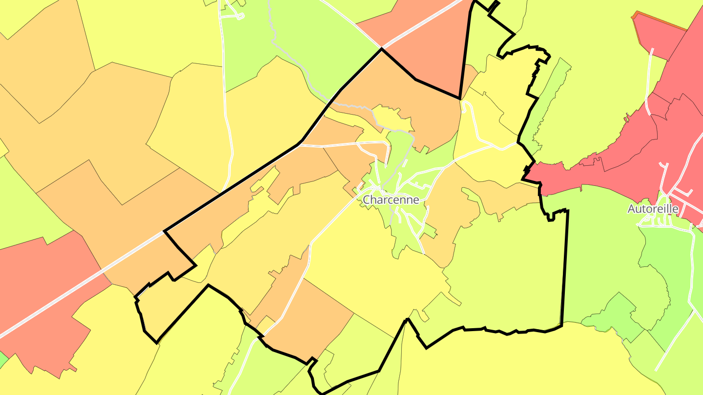 Carte des prix de l'immobilier Charcenne