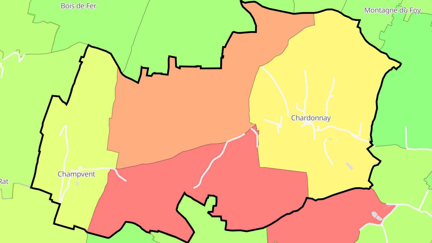 Carte des prix de l'immobilier Chardonnay