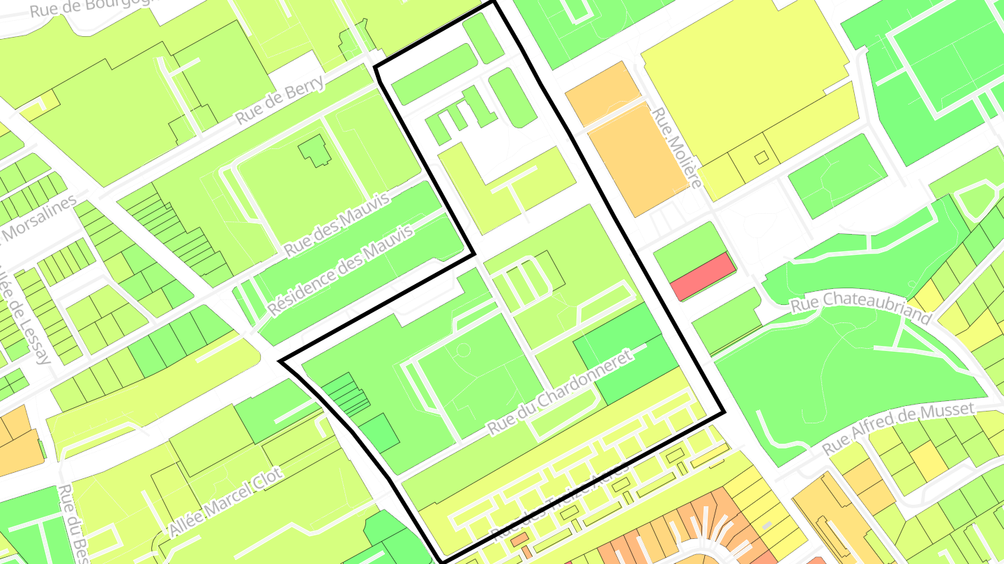Carte des prix de l'immobilier Chardonnerêts