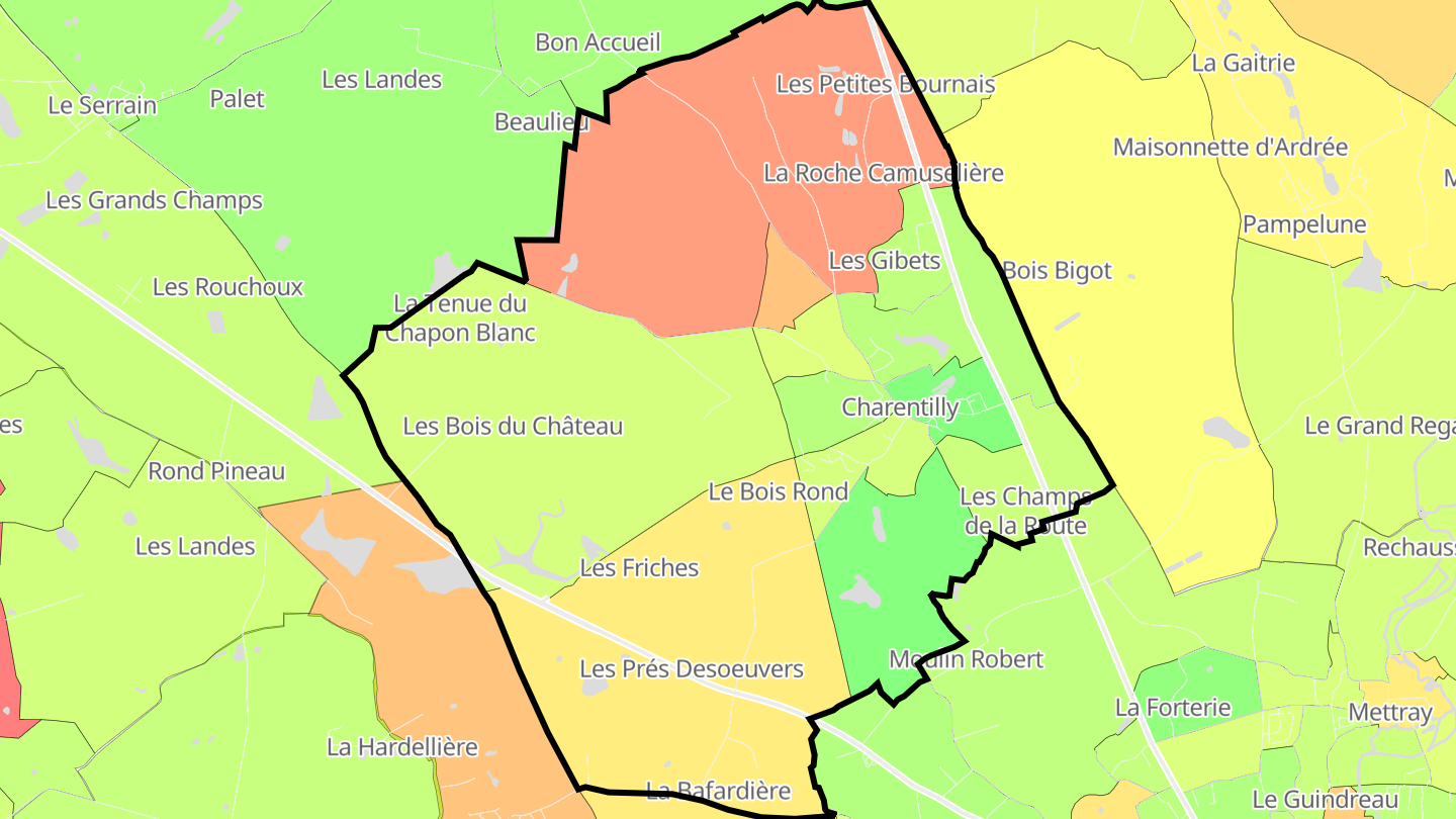 Carte des prix de l'immobilier Charentilly