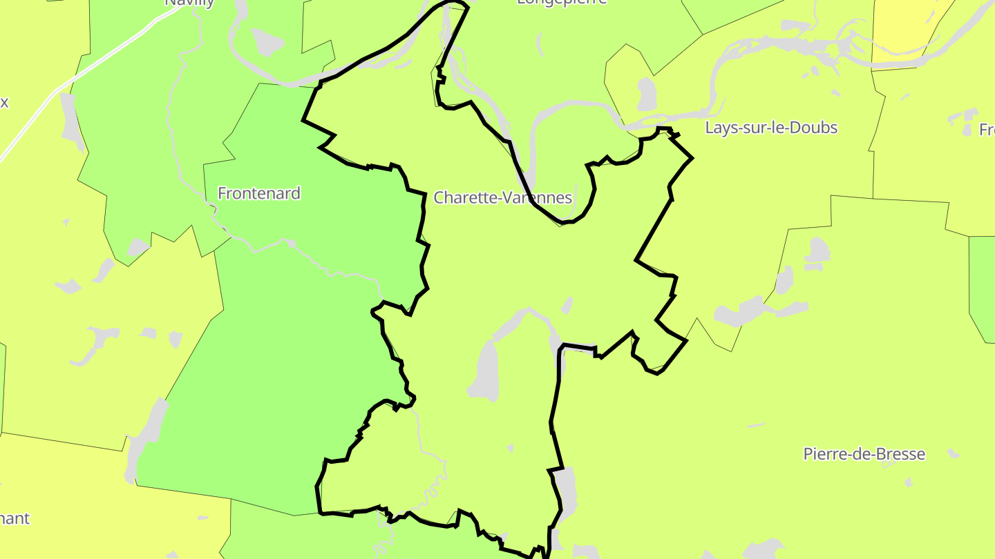 Carte des prix de l'immobilier Charette-Varennes