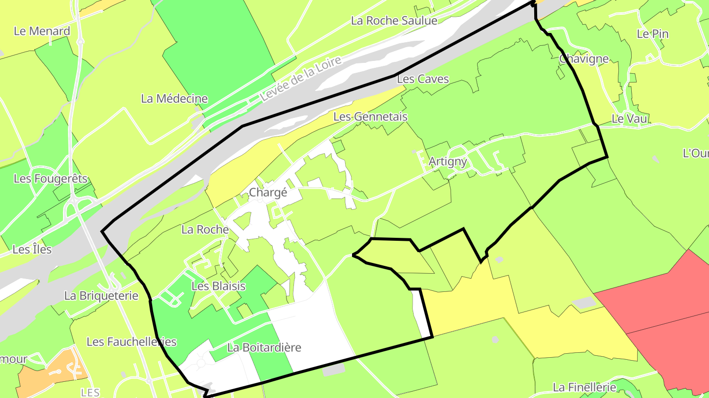 Carte des prix de l'immobilier Chargé