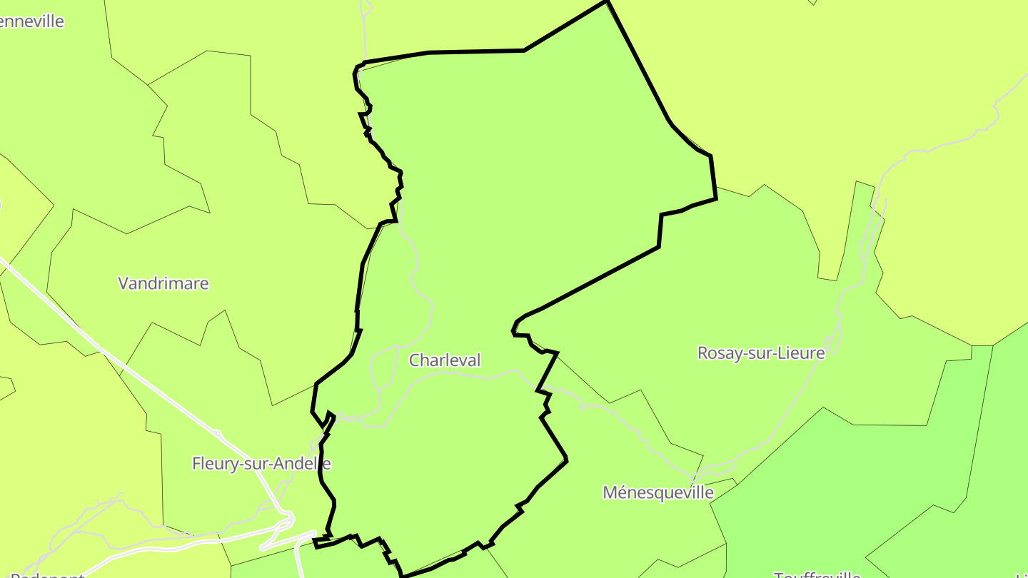 Carte des prix de l'immobilier Charleval
