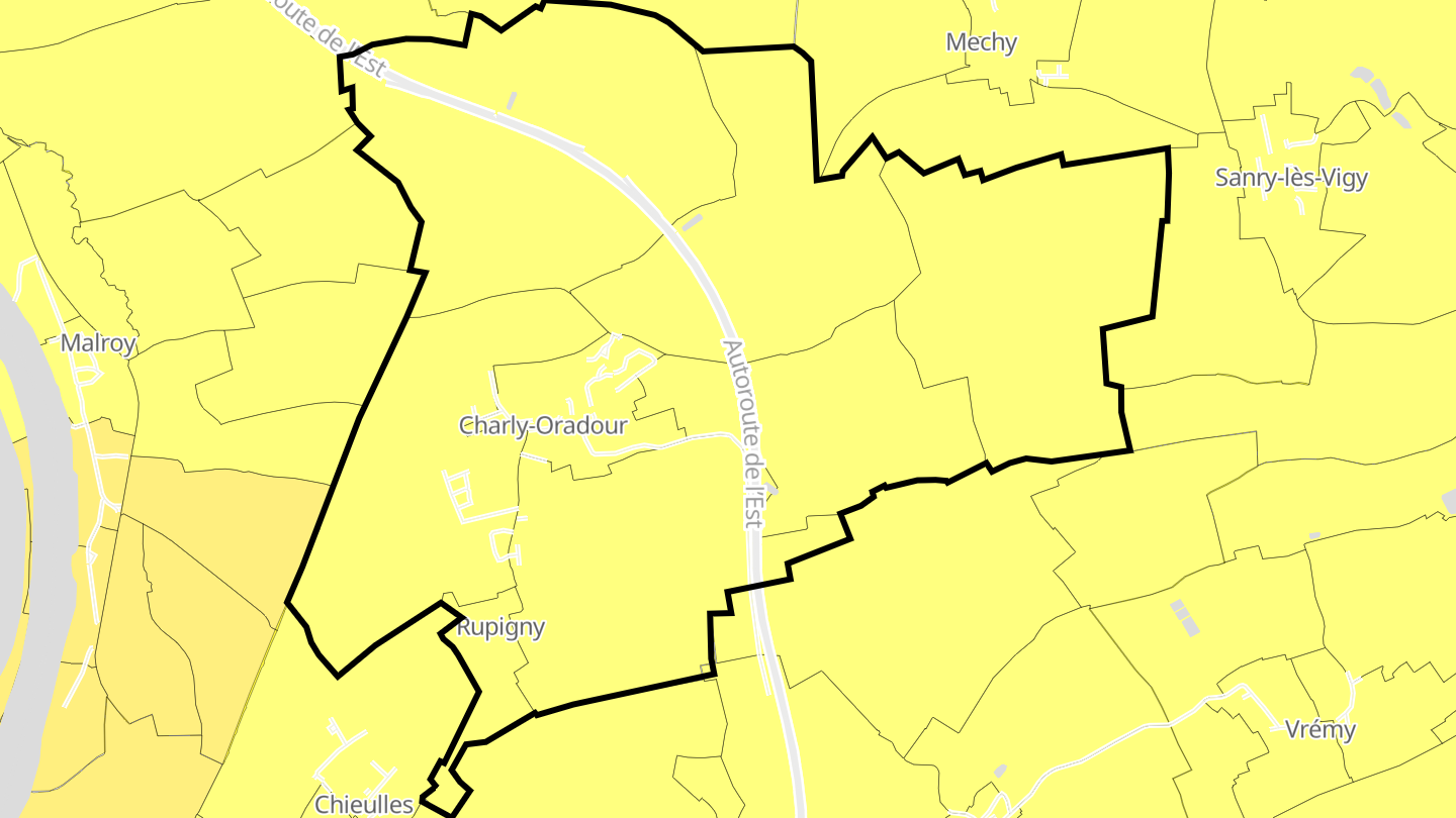 Carte des prix de l'immobilier Charly-Oradour