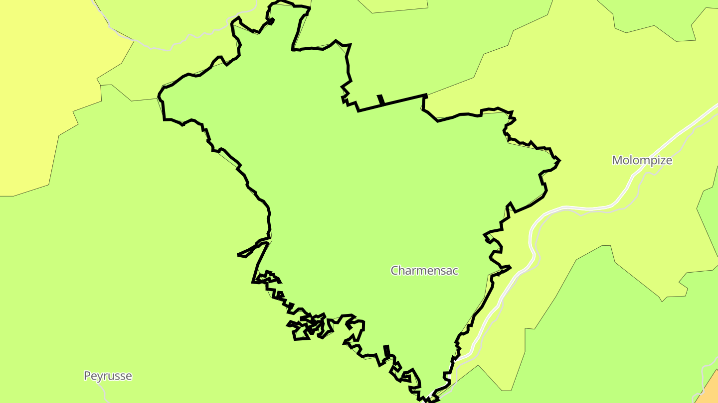 Carte des prix de l'immobilier Charmensac