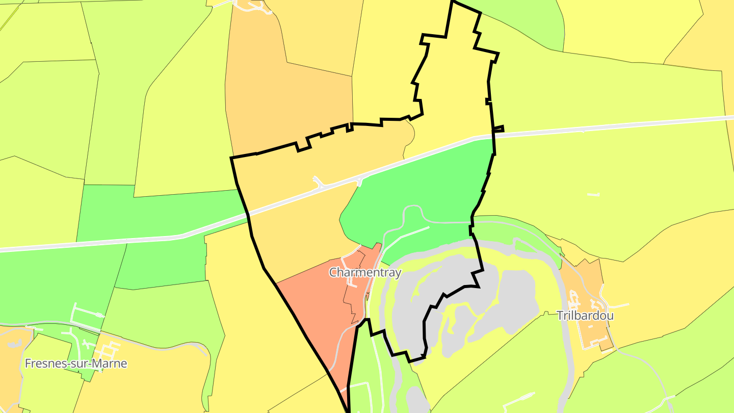 Carte des prix de l'immobilier Charmentray