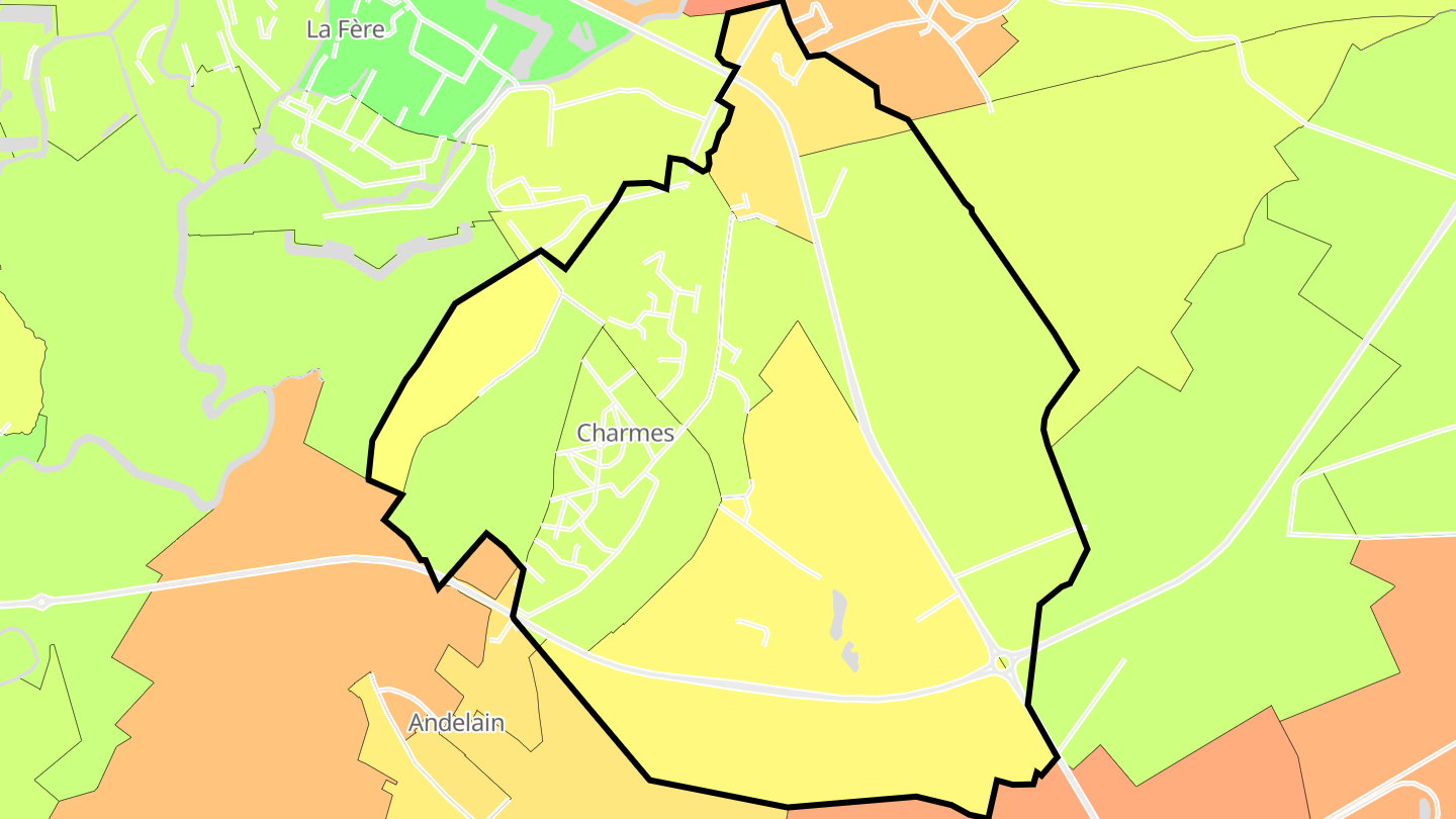 Carte des prix de l'immobilier Charmes