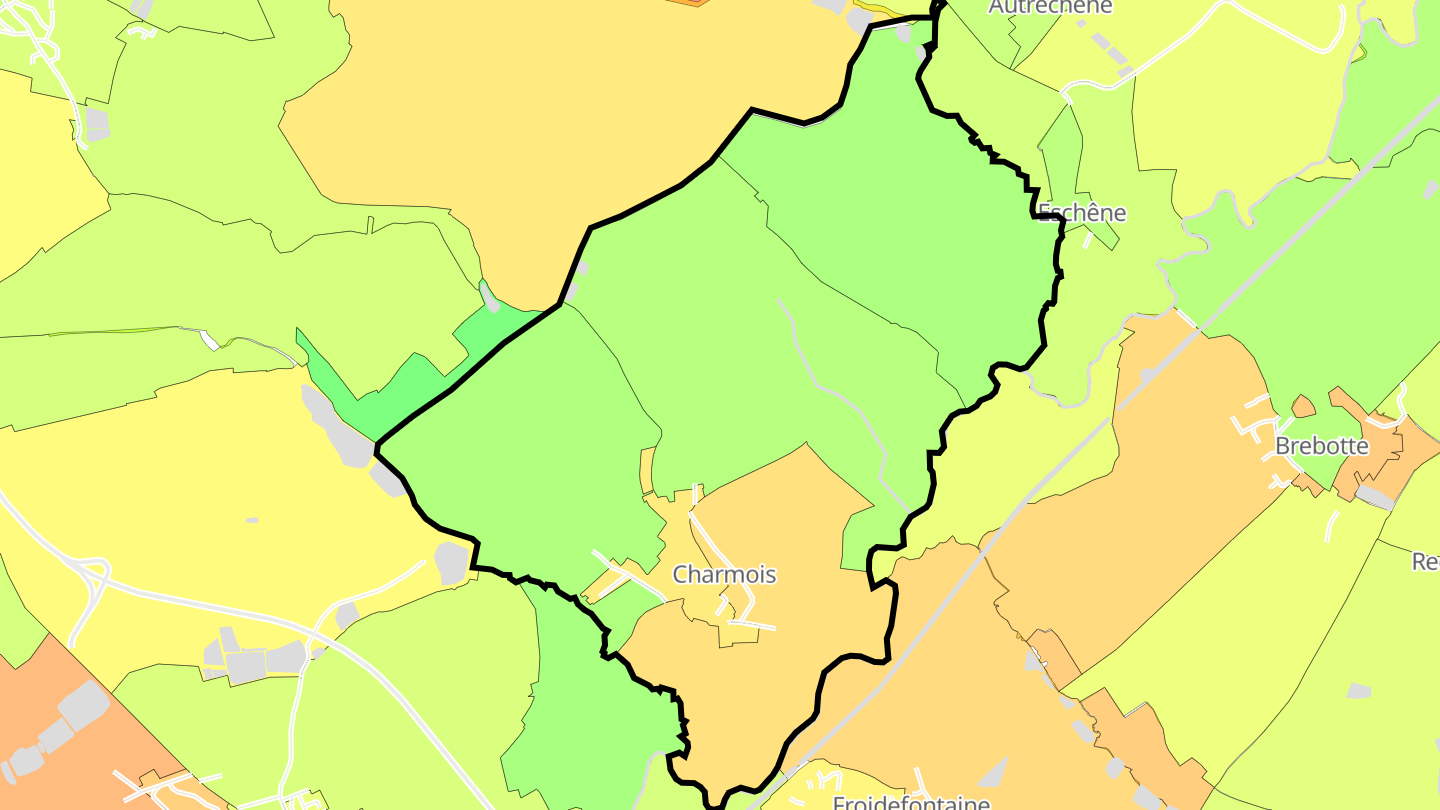 Carte des prix de l'immobilier Charmois