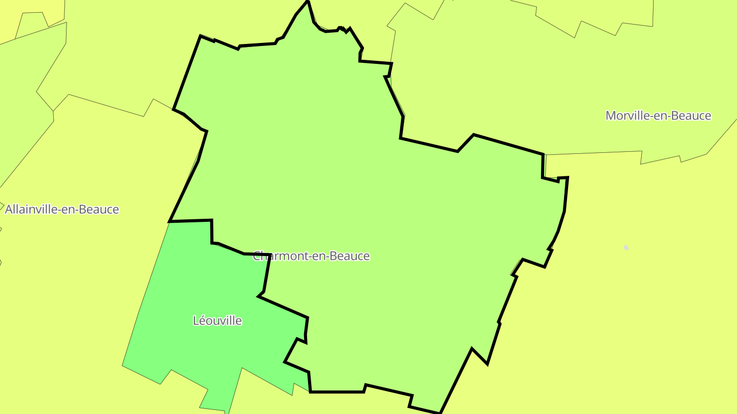 Carte des prix de l'immobilier Charmont-en-Beauce